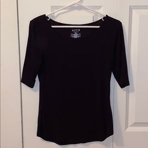 Apt. 9 Half Sleeve Black Top